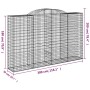 Gabion baskets 13 units arch shape iron 300x50x180/200cm by vidaXL, Pots and planters - Ref: Foro24-3146784, Price: 2,00 €, D...