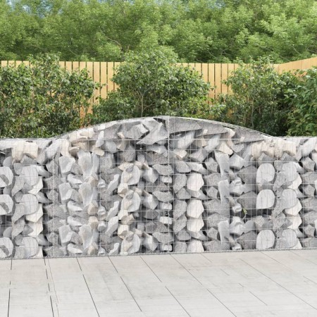 Gabion baskets 5 pcs arc shape iron 400x50x100/120 cm by vidaXL, Pots and planters - Ref: Foro24-3146999, Price: 762,93 €, Di...