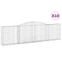 Gabion baskets 10 pcs arc shape iron 400x30x100/120cm by vidaXL, Pots and planters - Ref: Foro24-3146874, Price: 1,00 €, Disc...