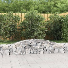 Gabion baskets 2 pcs arc shape iron 400x30x40/60 cm by vidaXL, Pots and planters - Ref: Foro24-3146827, Price: 157,99 €, Disc...