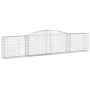 Gabion baskets 2 pcs arc shape iron 400x30x80/100 cm by vidaXL, Pots and planters - Ref: Foro24-3146853, Price: 226,99 €, Dis...