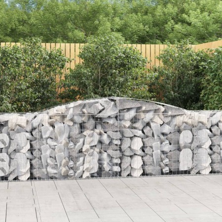 Gabion baskets 7 pcs arch shape iron 400x50x80/100 cm by vidaXL, Pots and planters - Ref: Foro24-3146988, Price: 932,10 €, Di...