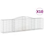 Gabion baskets 10 units, arched shape, iron, 400x50x100/120cm by vidaXL, Pots and planters - Ref: Foro24-3147004, Price: 1,00...