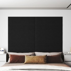 Wall panels 12 pcs black fabric 90x30 cm 3.24 m² by vidaXL, Wall covering - Ref: Foro24-343908, Price: 80,99 €, Discount: %