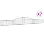 Gabion baskets 7 pcs arch shape iron 400x30x40/60 cm by vidaXL, Pots and planters - Ref: Foro24-3146832, Price: 561,22 €, Dis...