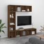 Set de estantería/mueble TV 3 pzas roble marrón 180x30x180 cm de vidaXL, Librerías y estanterías - Ref: Foro24-3152715, Preci...