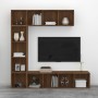 3er-Set Regal aus brauner Eiche/TV-Möbel 180x30x180 cm von vidaXL, Bücherregale und Regale - Ref: Foro24-3152715, Preis: 206,...