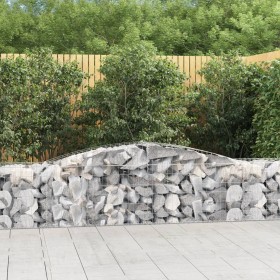 Gabion baskets 5 pcs arc shape iron 400x50x60/80 cm by vidaXL, Pots and planters - Ref: Foro24-3146973, Price: 568,86 €, Disc...