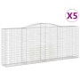 Gabion baskets 5 units, arched shape, iron, 400x50x160/180 cm by vidaXL, Pots and planters - Ref: Foro24-3147038, Price: 1,00...