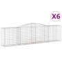 Gabionenkörbe 6 Stück Bogenform Eisen 400x50x100/120 cm von vidaXL, Töpfe und Pflanzgefäße - Ref: Foro24-3147000, Preis: 890,...