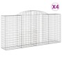 Gabion baskets 4 pcs arch shape iron 300x50x140/160 cm by vidaXL, Pots and planters - Ref: Foro24-3146739, Price: 614,79 €, D...