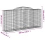 Gabion baskets 4 pcs arch shape iron 300x50x140/160 cm by vidaXL, Pots and planters - Ref: Foro24-3146739, Price: 614,79 €, D...