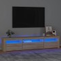 TV-Schrank mit LED-Leuchten Sonoma-Eiche 195x35x40 cm von vidaXL, TV-Möbel - Ref: Foro24-3152740, Preis: 122,94 €, Rabatt: %