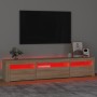 Mueble de TV con luces LED roble Sonoma 195x35x40 cm de vidaXL, Muebles TV - Ref: Foro24-3152740, Precio: 122,80 €, Descuento: %