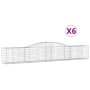 Gabion baskets 6 pcs arch shape iron 400x50x60/80 cm by vidaXL, Pots and planters - Ref: Foro24-3146974, Price: 708,99 €, Dis...