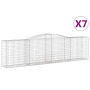 Gabionenkörbe 7 Stück Bogenform Eisen 400x50x100/120 cm von vidaXL, Töpfe und Pflanzgefäße - Ref: Foro24-3147001, Preis: 1,00...