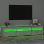 Mueble de TV con luces LED gris hormigón 195x35x40 cm de vidaXL, Muebles TV - Ref: Foro24-3152741, Precio: 119,89 €, Descuent...