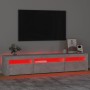 Mueble de TV con luces LED gris hormigón 195x35x40 cm de vidaXL, Muebles TV - Ref: Foro24-3152741, Precio: 119,89 €, Descuent...