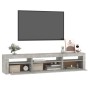 Mueble de TV con luces LED gris hormigón 195x35x40 cm de vidaXL, Muebles TV - Ref: Foro24-3152741, Precio: 119,89 €, Descuent...