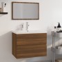 Set de muebles de baño madera contrachapada marrón roble de vidaXL, Muebles de baño - Ref: Foro24-3152878, Precio: 253,54 €, ...