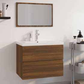 Oak brown plywood bathroom furniture set by vidaXL, Bathroom furniture - Ref: Foro24-3152878, Price: 231,04 €, Discount: %