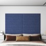 Wall panels 12 pcs blue fabric 90x15 cm 1.62 m² by vidaXL, Wall covering - Ref: Foro24-343882, Price: 64,20 €, Discount: %