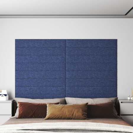 Paneles de pared 12 uds tela azul 90x15 cm 1,62 m² de vidaXL, Recubrimiento de paredes - Ref: Foro24-343882, Precio: 65,99 €,...