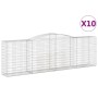 Gabion baskets 10 pcs arch shape iron 400x50x120/140 cm by vidaXL, Pots and planters - Ref: Foro24-3147017, Price: 1,00 €, Di...