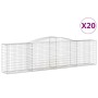 Gabion baskets 20 units, arched shape, iron, 400x50x100/120cm by vidaXL, Pots and planters - Ref: Foro24-3147006, Price: 2,00...