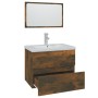 Set de muebles de baño madera contrachapada color roble ahumado de vidaXL, Muebles de baño - Ref: Foro24-3152873, Precio: 197...