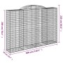 Gabion baskets 4 pcs arc shape iron 300x50x200/220 cm by vidaXL, Pots and planters - Ref: Foro24-3146793, Price: 827,56 €, Di...