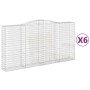 Gabion baskets 6 units arch shape iron 400x50x200/220 cm by vidaXL, Pots and planters - Ref: Foro24-3147065, Price: 1,00 €, D...