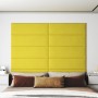 Wall panels 12 units light yellow fabric 90x30 cm 3.24 m² by vidaXL, Wall covering - Ref: Foro24-343909, Price: 54,40 €, Disc...