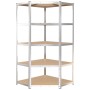 5-level shelf, 5 units, steel, plywood, silver by vidaXL, Industrial shelving - Ref: Foro24-3154182, Price: 231,45 €, Discoun...