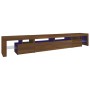 TV cabinet with LED lights oak brown 260x36.5x40 cm by vidaXL, TV Furniture - Ref: Foro24-3152785, Price: 180,02 €, Discount: %