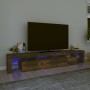 TV cabinet with LED lights smoked oak color 230x36.5x40 cm by vidaXL, TV Furniture - Ref: Foro24-3152791, Price: 161,20 €, Di...