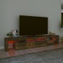 TV cabinet with LED lights smoked oak color 230x36.5x40 cm by vidaXL, TV Furniture - Ref: Foro24-3152791, Price: 161,20 €, Di...