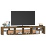 TV cabinet with LED lights smoked oak color 230x36.5x40 cm by vidaXL, TV Furniture - Ref: Foro24-3152791, Price: 161,20 €, Di...