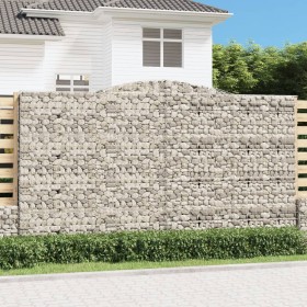 Gabionenkörbe 5 Stück bogenförmiges Eisen 400x50x220/240 cm von vidaXL, Töpfe und Pflanzgefäße - Ref: Foro24-3147077, Preis: ...