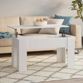 Couchtisch aus glänzend weißem Sperrholz, 101 x 49 x 52 cm von vidaXL, Couchtisch - Ref: Foro24-809689, Preis: 72,99 €, Rabat...