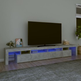 Mueble de TV con luces LED gris hormigón 260x36,5x40 cm de vidaXL, Muebles TV - Ref: Foro24-3152781, Precio: 176,81 €, Descue...