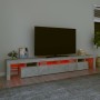 TV stand with LED lights in concrete gray 260x36.5x40 cm by vidaXL, TV Furniture - Ref: Foro24-3152781, Price: 176,99 €, Disc...