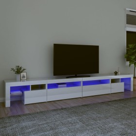 Mueble de TV con luces LED blanco brillante 290x36,5x40 cm de vidaXL, Muebles TV - Ref: Foro24-3152806, Precio: 249,65 €, Des...