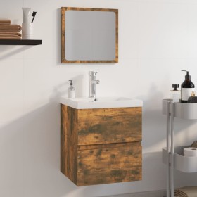 Smoked oak plywood bathroom furniture set by vidaXL, Bathroom furniture - Ref: Foro24-3152864, Price: 156,76 €, Discount: %