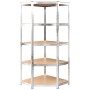 Shelving 5 levels 3 units steel plywood silver by vidaXL, Industrial shelving - Ref: Foro24-3154192, Price: 168,55 €, Discoun...