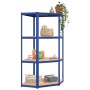 Shelving 4 levels 3 units steel and blue plywood by vidaXL, Industrial shelving - Ref: Foro24-3154148, Price: 127,86 €, Disco...