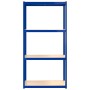 Shelving 4 levels 3 units steel and blue plywood by vidaXL, Industrial shelving - Ref: Foro24-3154148, Price: 127,86 €, Disco...