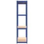 Shelving 4 levels 3 units steel and blue plywood by vidaXL, Industrial shelving - Ref: Foro24-3154148, Price: 127,86 €, Disco...