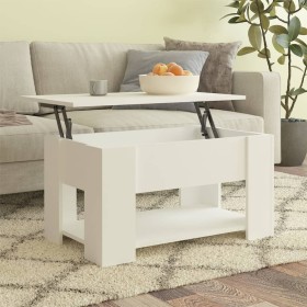 Engineered wood white coffee table 79x49x41 cm by vidaXL, Coffee table - Ref: Foro24-809710, Price: 82,32 €, Discount: %