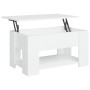 Mesa de centro madera de ingeniería blanco 79x49x41 cm de vidaXL, Mesas de centro - Ref: Foro24-809710, Precio: 82,32 €, Desc...